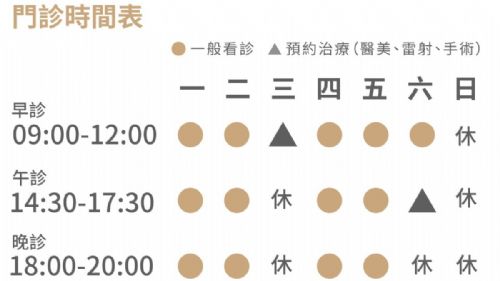 2024年5月起，週三下午與夜間門診暫時休息